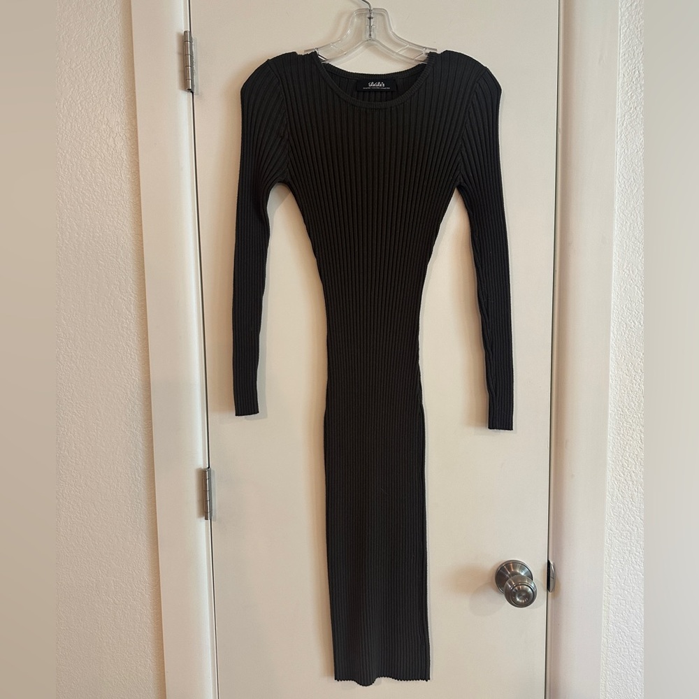 Forest Green, stretchy, long sleeve dress